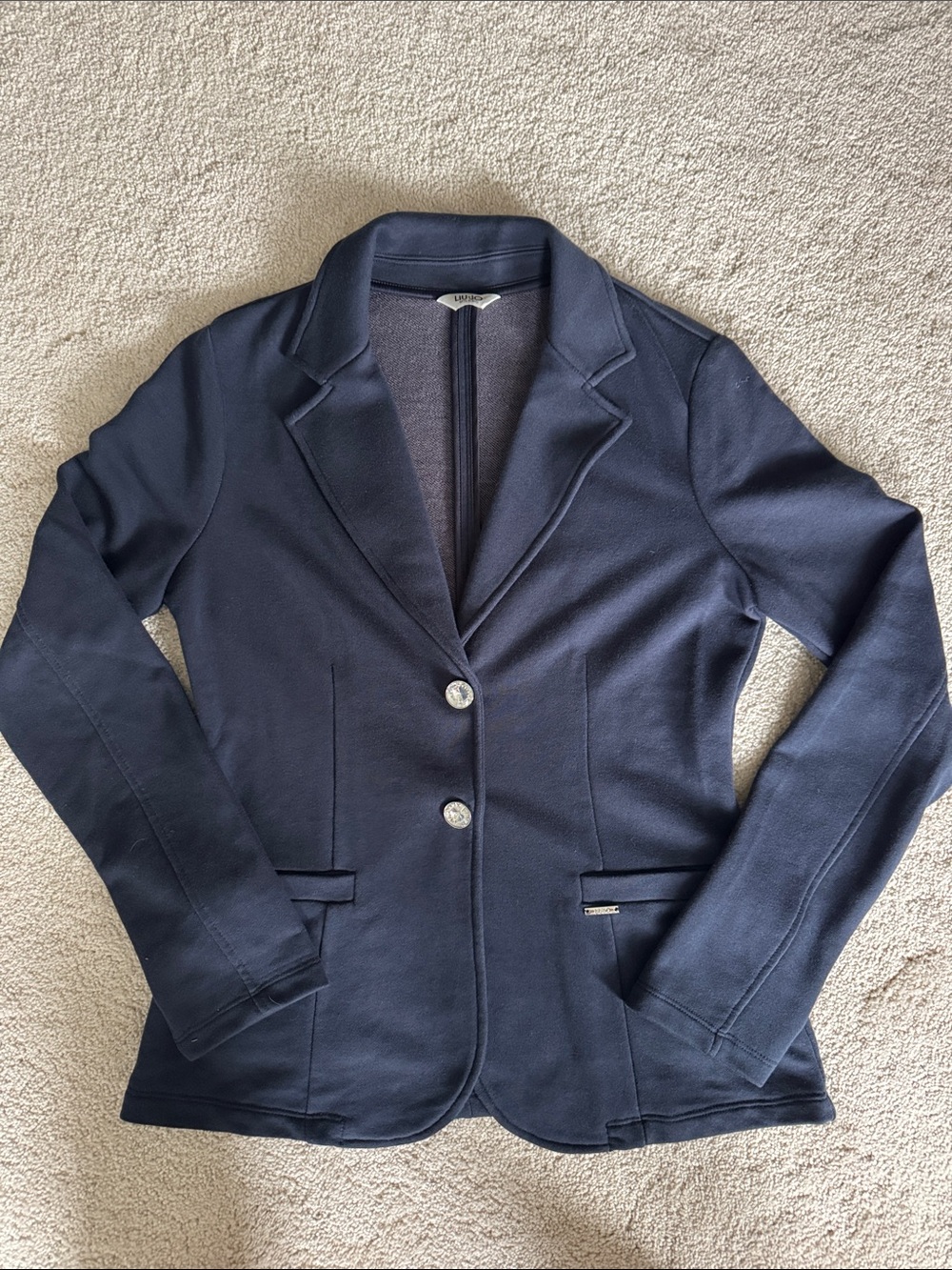 Liu Jo Navy Blue Single-Breasted Tailored Blazer